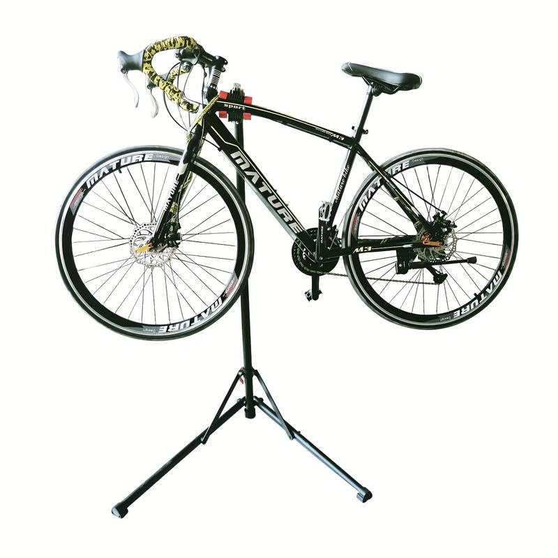 Stanz (TM) Adjustable Bike Repair Stand for E-Bikes, Mountain Bikes, Road Bikes & Fat Tire Bikes - Heavy Duty 55 LBS Capacity with Tool Tray - Perfect for Home Garage, Bike Shops & Outdoor Maintenance