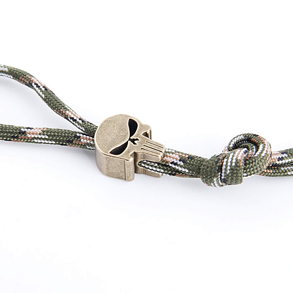 EDC Knife Bead Pendant - Brass Rope Pendant for Survival Gear & Outdoor Accessories | Perfect for Tactical Necklaces, Paracord Bracelets, and Camping Equipment