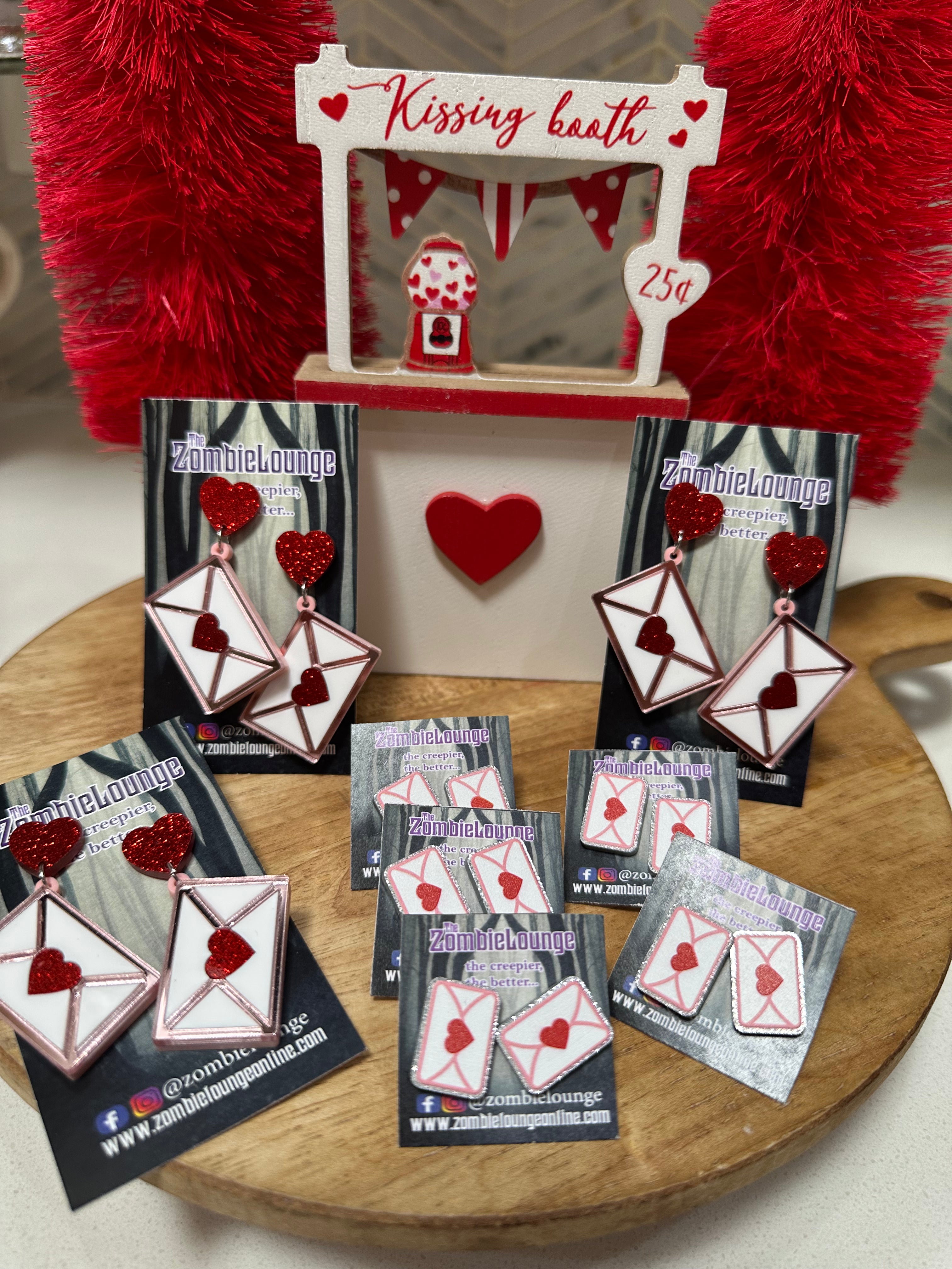 Love Letter Earrings - Romantic Dangle Earrings for Women, Cute Heart & Envelope Charm Jewelry Gift for Her | Perfect for Valentine's Day, Anniversary & Date Night