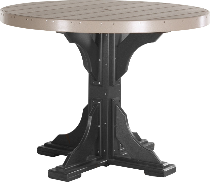 LuxCraft 4-Foot Round Dining Table Set - Perfect for Small Spaces, Kitchens & Outdoor Patios