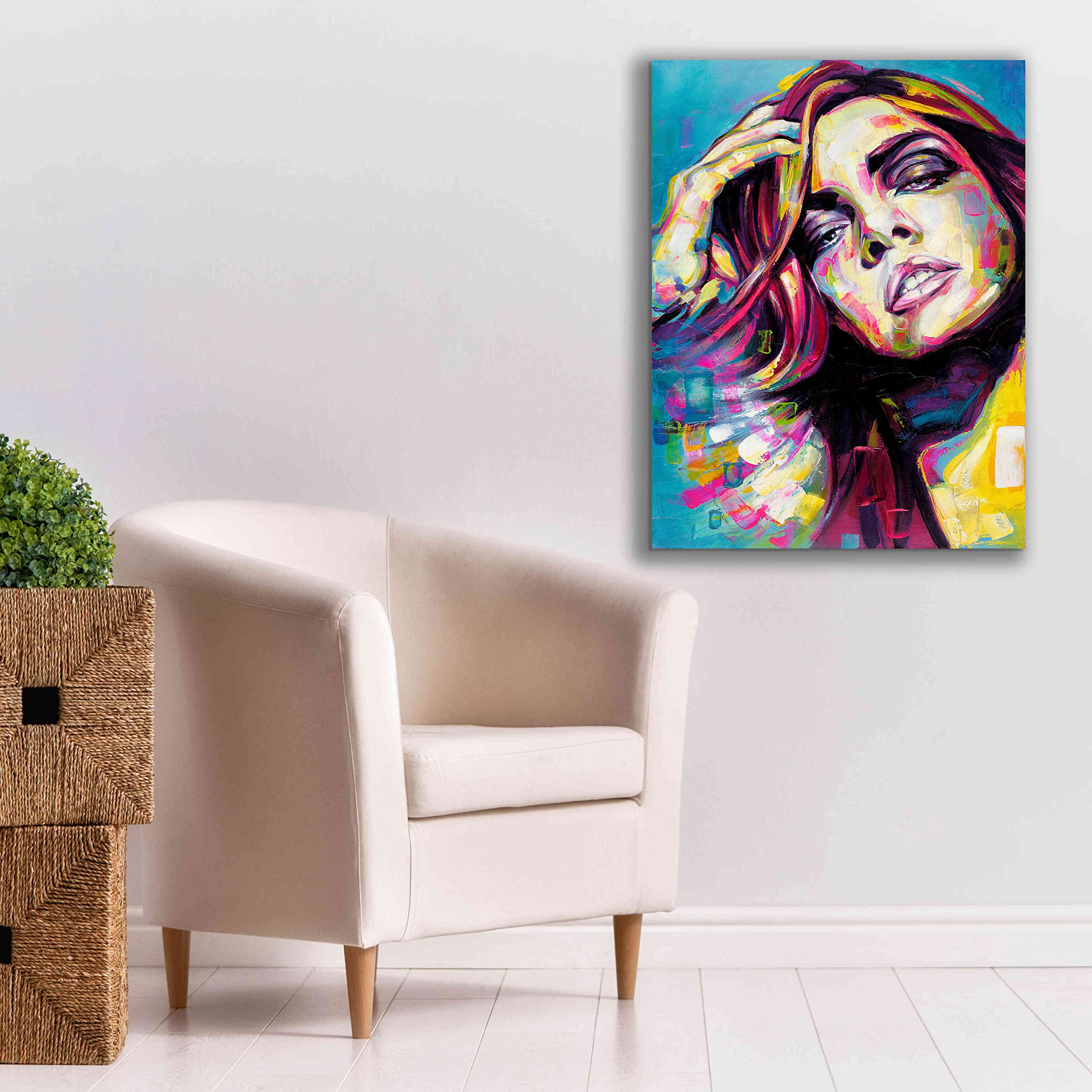 Grey Laundry Giclee Canvas Wall Art Print - 26x34 Inches - Modern Home Decor for Living Room, Bedroom & Office