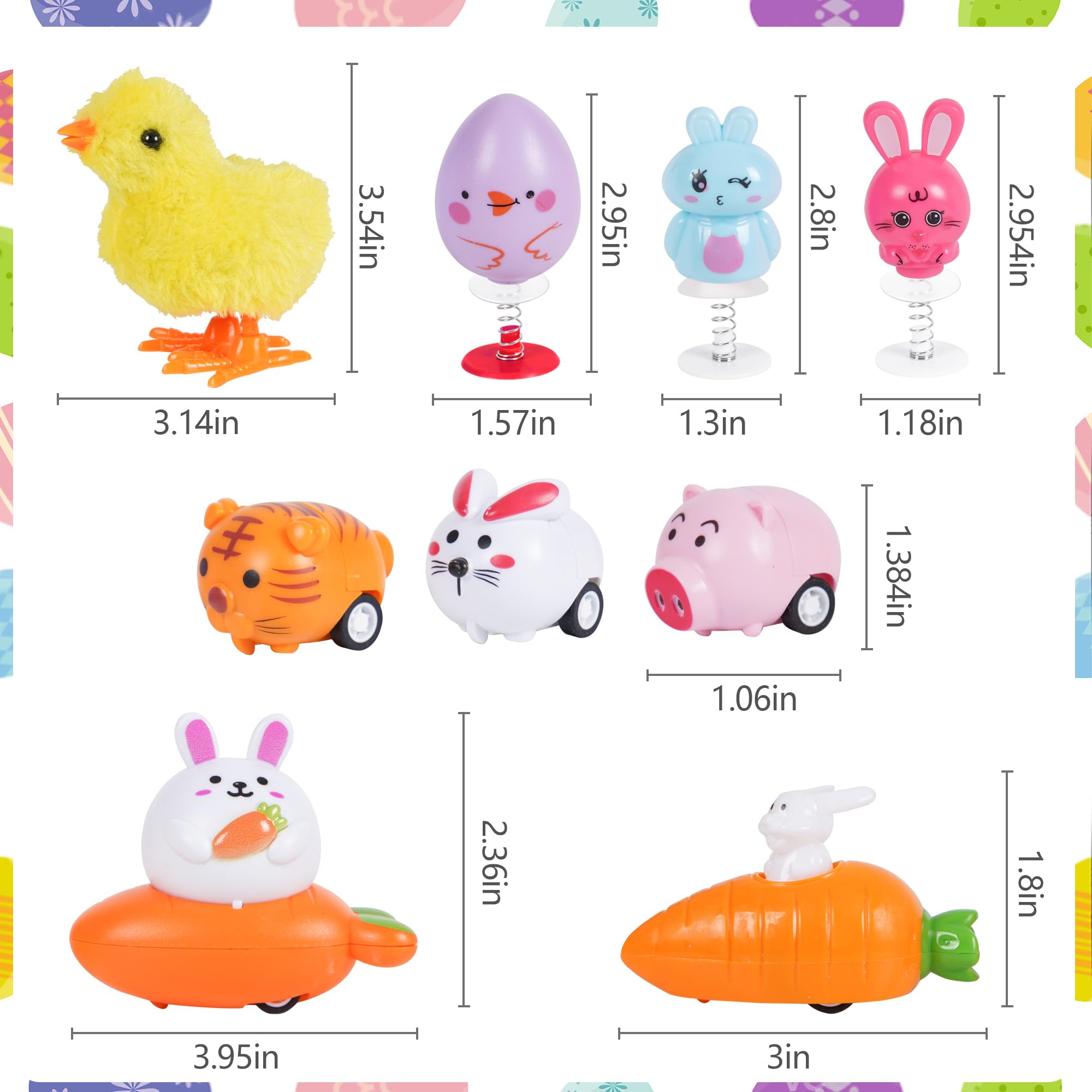 24-Piece Easter Jumping Popper & Wind-Up Toys Set - Fun Kids Gifts for Boys, Girls & Toddlers - Easter Basket Stuffers, Egg Fillers & Party Favors - Perfect for Easter Egg Hunts, Classroom Rewards & Birthday Goodie Bags