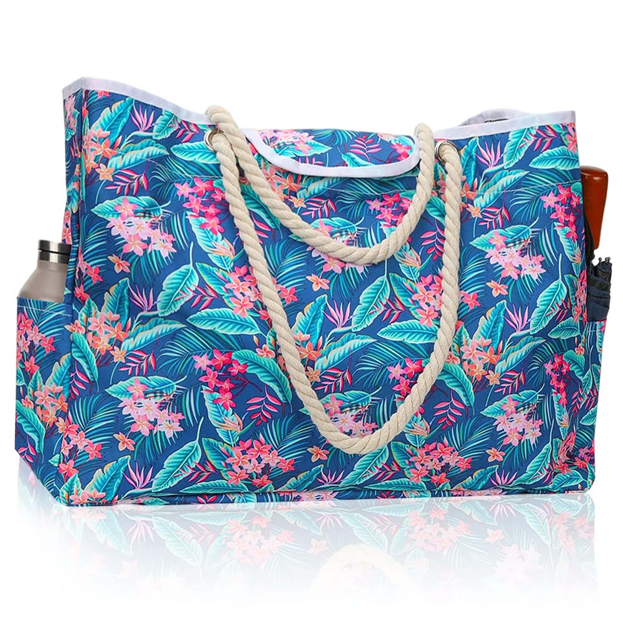 Large Waterproof Beach Tote Bag for Women - 21 Inch Lightweight Oversized Gym Bag for Travel, Swim, Pool & Yoga | Perfect for Beach Days, Workouts & Vacation Essentials