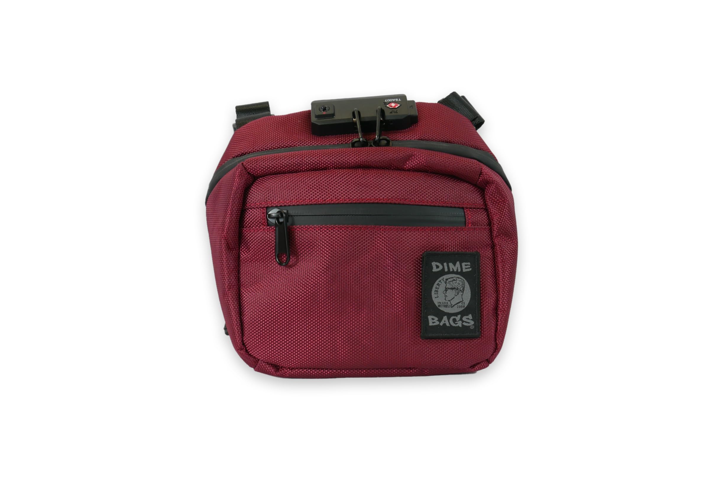 DIME BAGS The Operator Chest Bag with Activated Carbon Filter - Oxblood Color - Perfect for Travel, Hiking & Outdoor Adventures