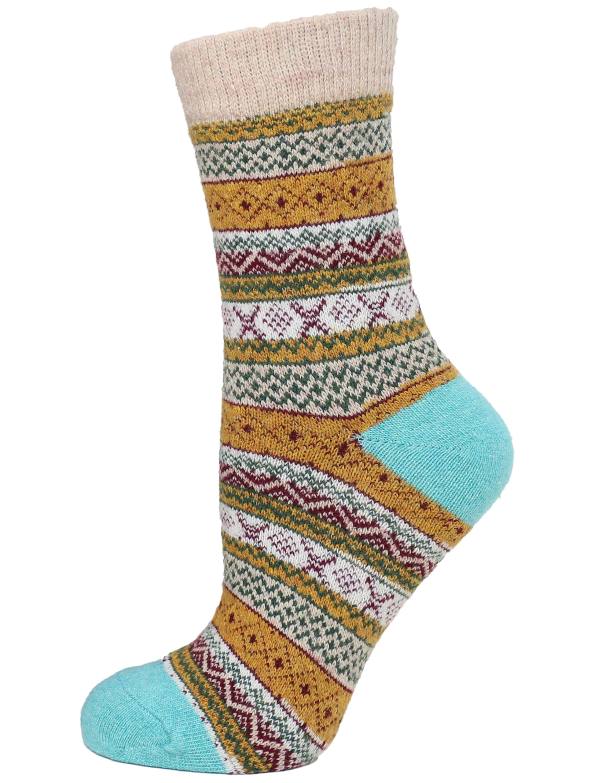 KMystic Women's 6-Pack Hiking Trail Socks - Moisture Wicking & Cushioned for Outdoor Adventures, Camping & Backpacking