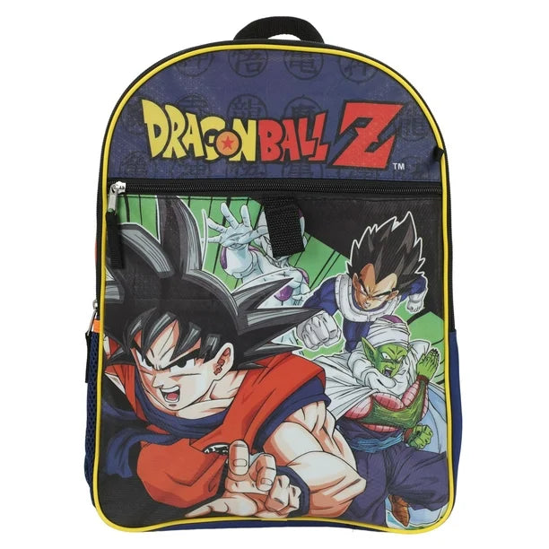 Dragon Ball Z Backpack Set for Kids - 5-Piece Anime Character School Bags (Goku, Vegeta, Gohan, Piccolo, Trunks) - Perfect for School, Travel & Anime Fans