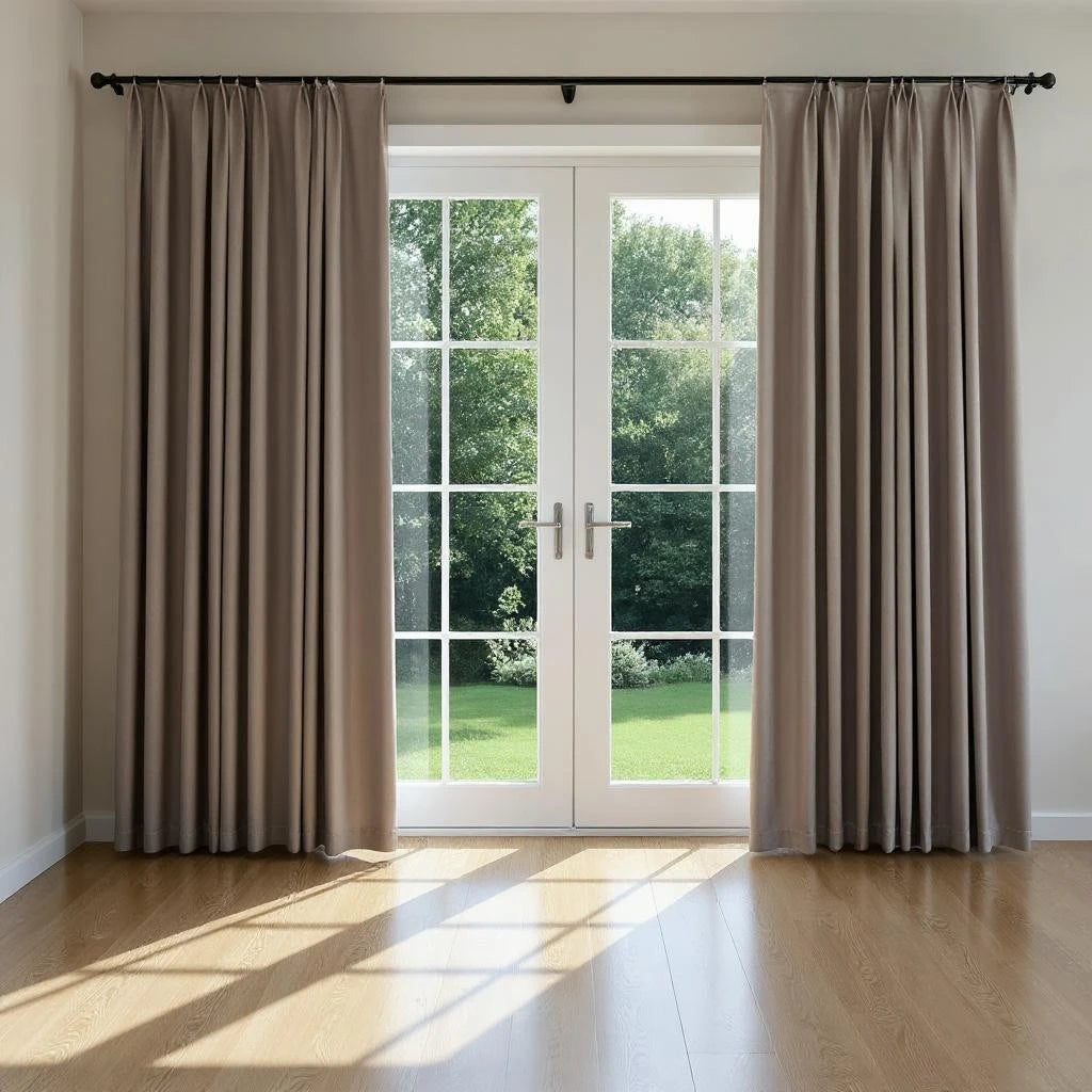 Premium Kenia Linen Blackout Curtains - Solid Color Custom Window Treatments for Bedroom & Living Room - Light Blocking Thermal Insulated Drapes for Better Sleep & Energy Efficiency