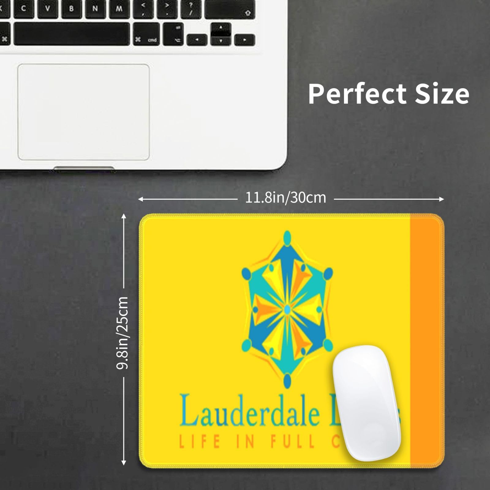 Lauderdale Lakes Florida Flag Mouse Pad - Waterproof Non-Slip Rubber Desk Mat for Office & Gaming (10x12 Inch) | Perfect for Laptop Workstations & PC Gaming Setups