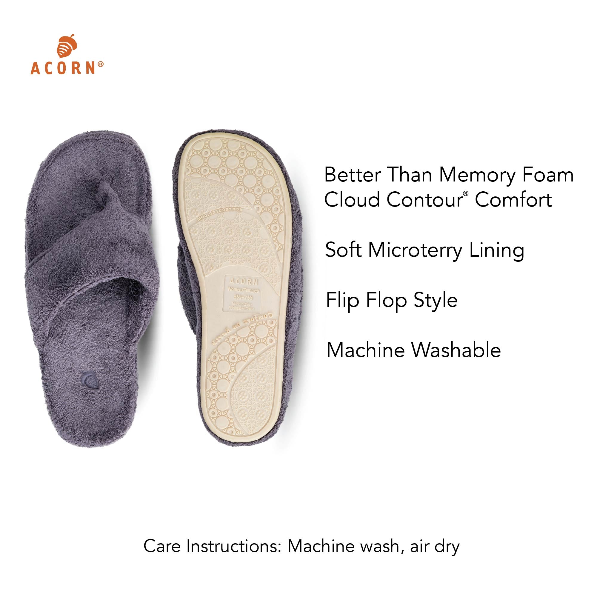 Comfortable Women's Spa Flip Flop Slippers - Soft Memory Foam Sandals for Relaxation at Home, Beach & Poolside Use