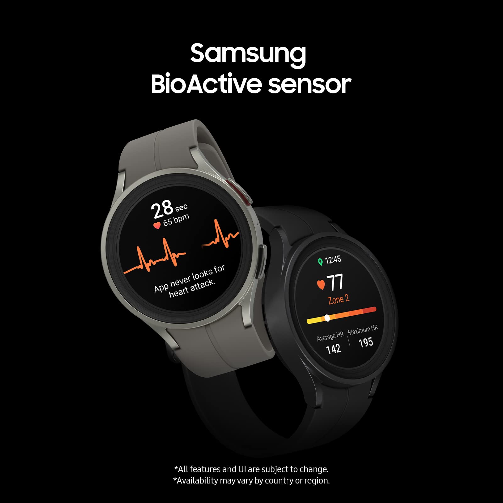 SAMSUNG Galaxy Watch 5 Pro 45mm LTE Smartwatch - Titanium Frame, Sapphire Crystal Glass, GPS Tracking | Body, Health, Fitness & Sleep Monitor | Long Battery Life | US Version (Black) | Perfect for Workouts, Running & Daily Activity Tracking