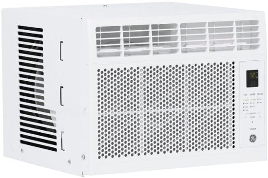 GE 6,000 BTU Window Air Conditioner - Cools 250 Sq.Ft - Remote Control Included - White (AHP06LZ) - Perfect for Bedrooms, Dorm Rooms & Small Apartments