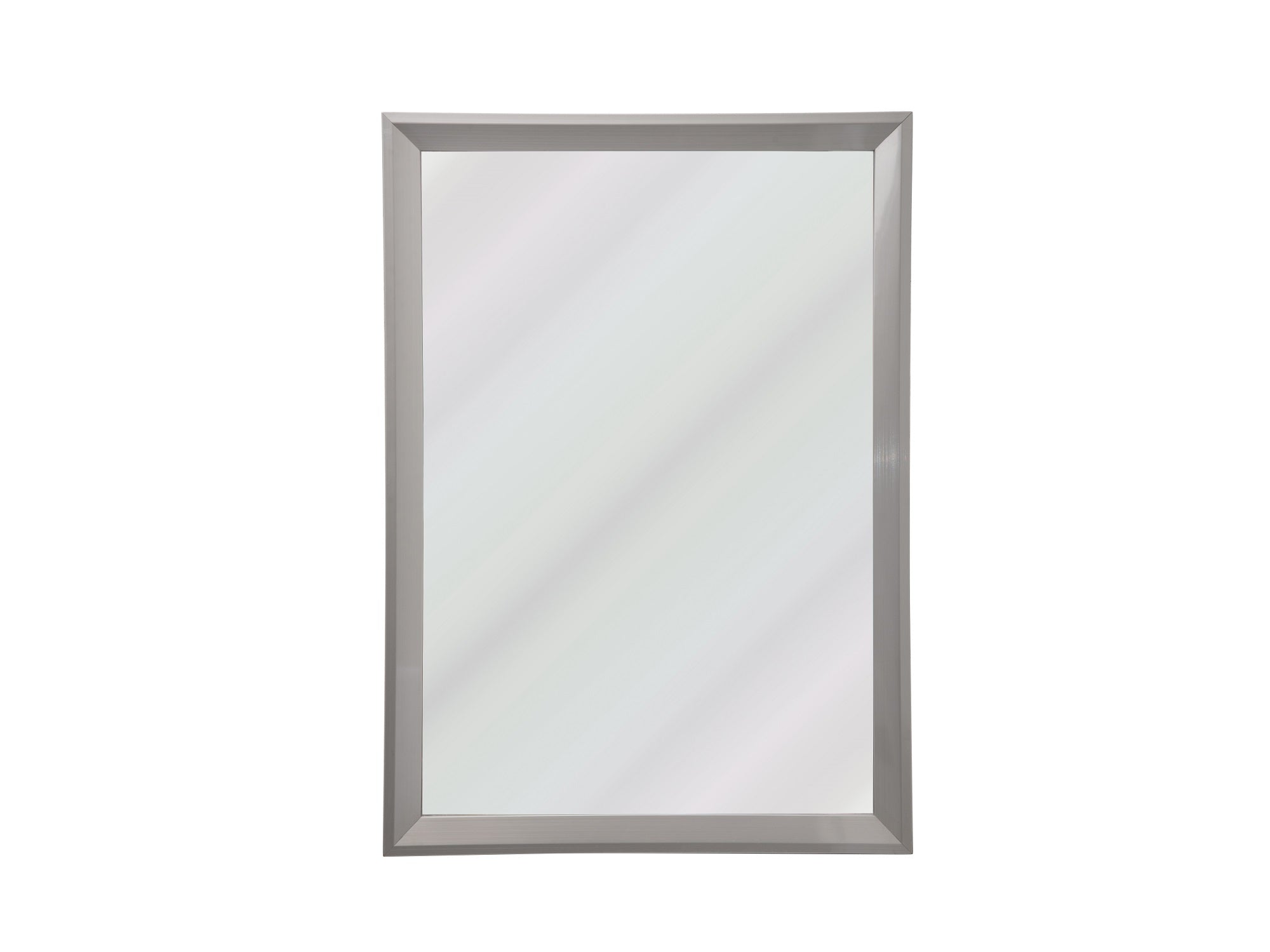 Brushed Nickel Bathroom Mirror - Modern Framed Wall Mirror for Vanity, Powder Room & Home Decor | Perfect for Bathroom, Bedroom & Entryway