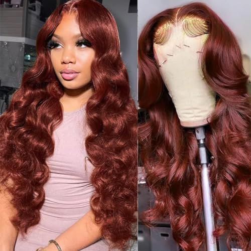 13X4 Auburn Body Wave Wig