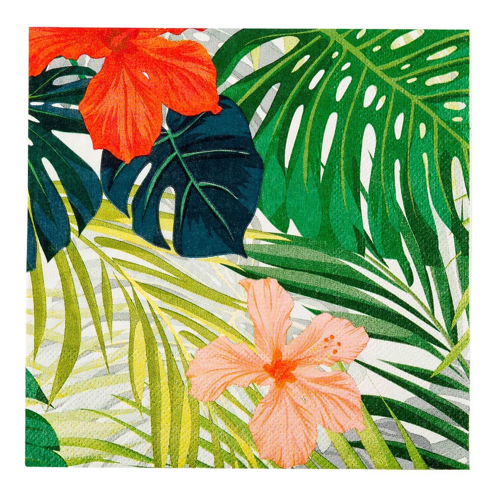 Premium Hibiscus Flower Design Luncheon Napkins - 13x13 Inches, 500 Count Bulk Pack - Perfect for Parties, Weddings, and Special Events
