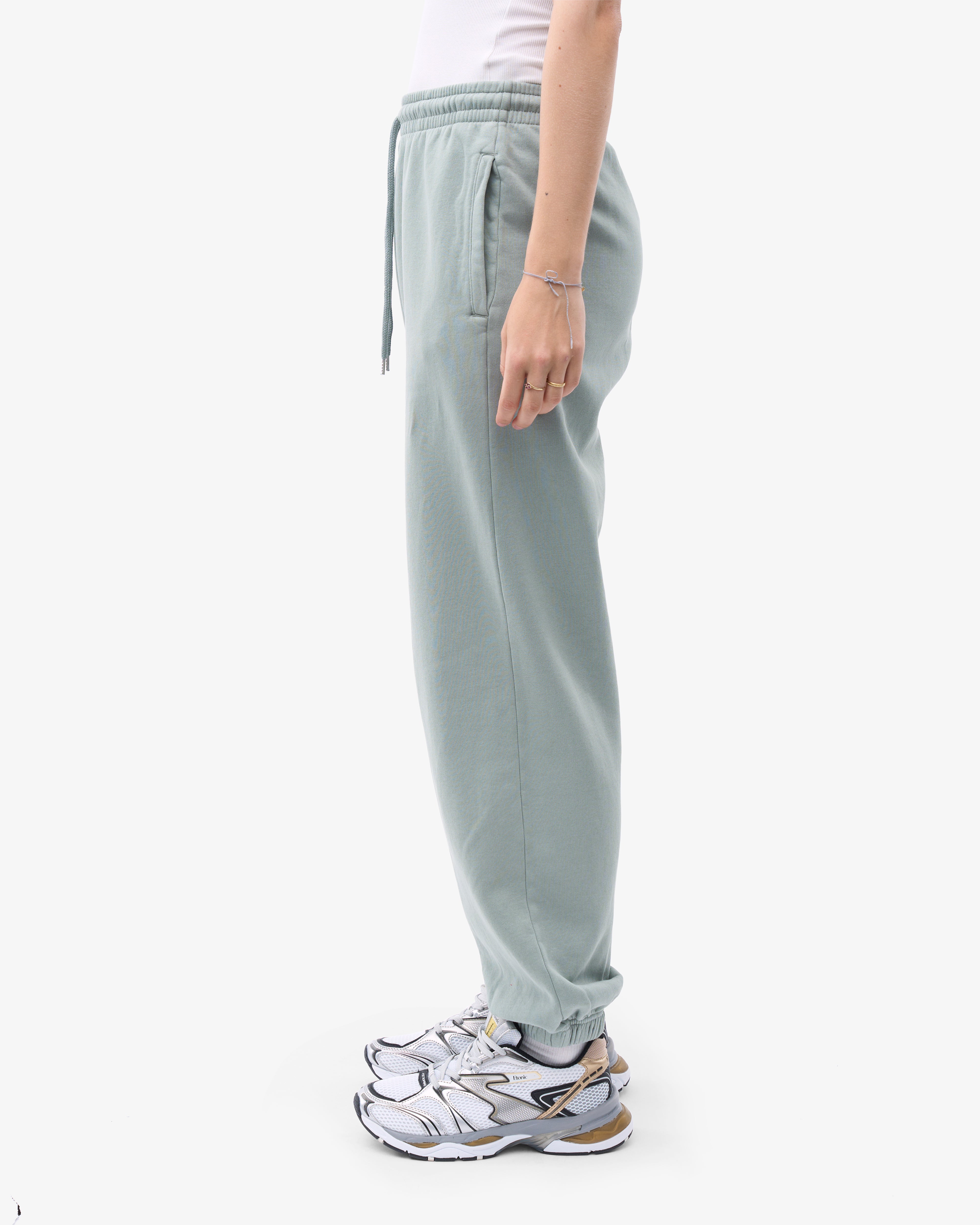 Organic Relaxed Sweatpants for Women - Soft Cotton Joggers in Steel Blue | Comfortable Lounge Pants for Yoga, Running & Home Wear