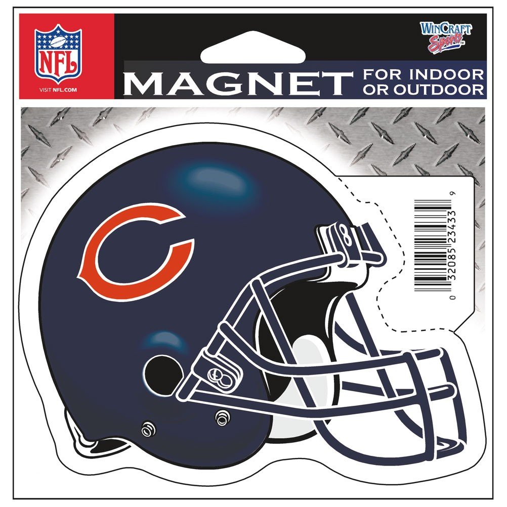Chicago Bears Official NFL Team Logo Indoor/Outdoor Magnet - Strong Magnetic Refrigerator Decoration for Fans, Game Day, Tailgating & Home Decor
