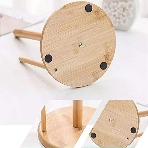 Bamboo Paper Towel Holder Stand - Wooden Kitchen & Bathroom Towel Roll Organizer Rack for Cabinet, Countertop - Perfect for Home, Office, and RV Use