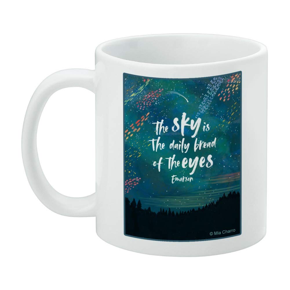 Emerson Quote Inspirational Ceramic Coffee Mug - 11oz White Novelty Gift Mug for Coffee, Tea & Hot Drinks - Perfect for Office, Home & Gifts - Motivational Daily Use Cup