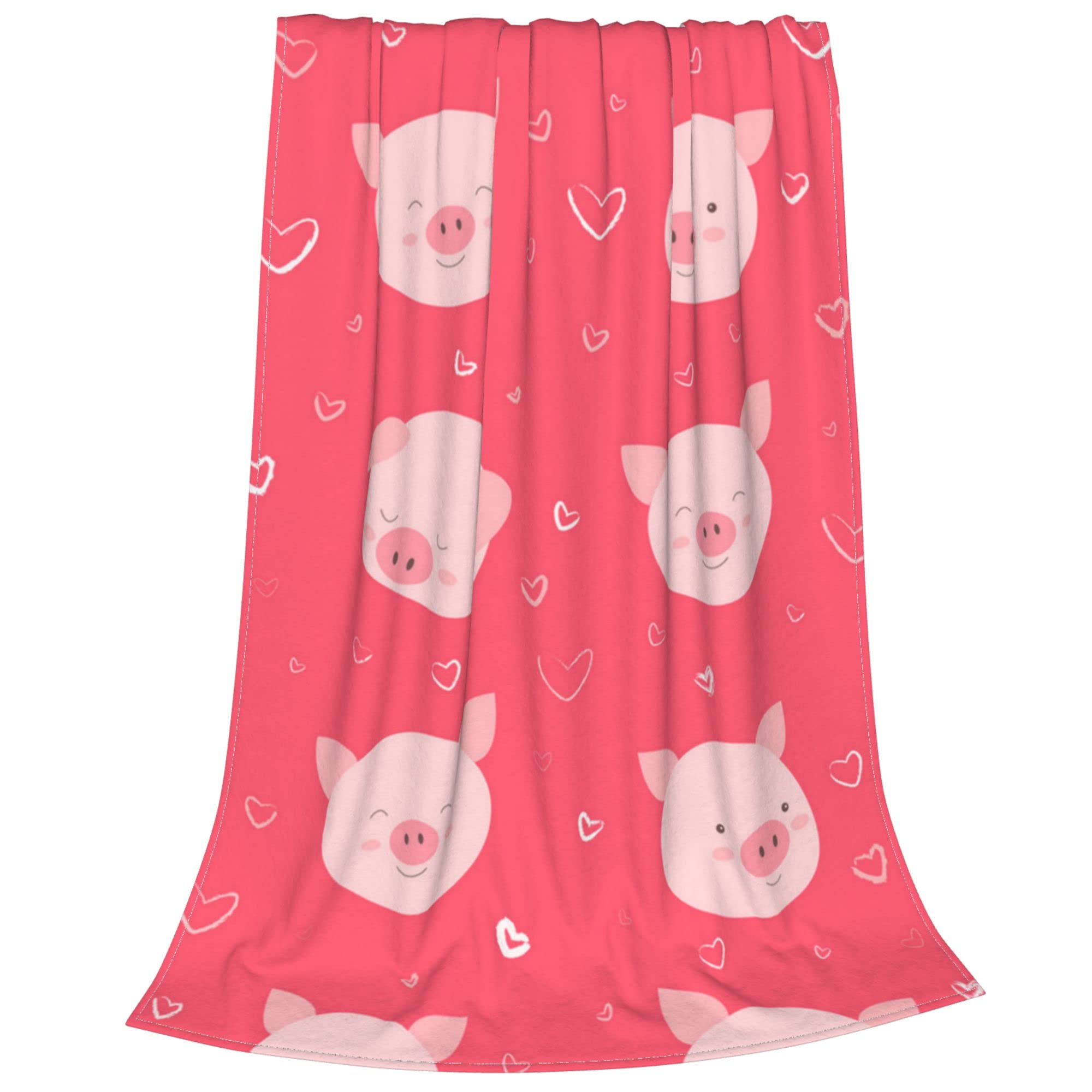 Soft & Warm Fleece Blankets for Couch, Sofa & Bed - Cozy All-Season Throw Blankets for Women & Men | Funny Pig Design | Perfect for Lounging, Netflix Nights & Home Decor
