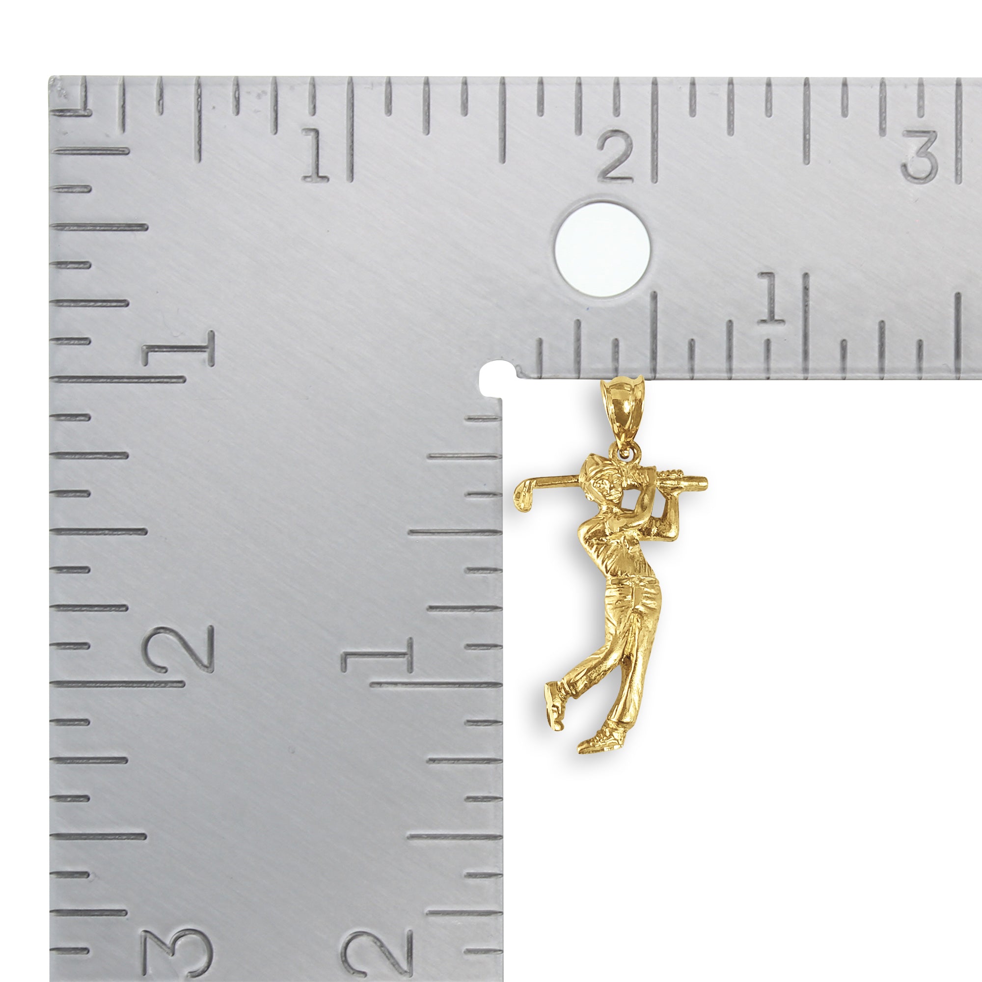 14K Yellow Gold Diamond Golf Club Pendant Necklace for Women - Elegant Jewelry Gift for Golf Lovers, Perfect for Golf Tournaments & Special Occasions