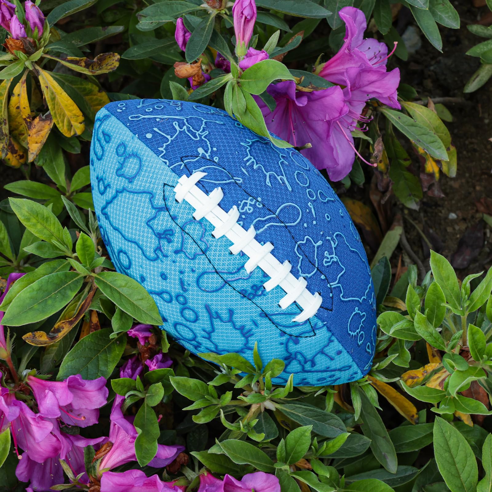 Shindel Inflatable Water Football - 9.3 Inch Pool & Beach Toy with Strong Grip, Fun Outdoor Water Games for Kids & Family Ages 8-12, Perfect for Swimming Pool, Beach, and Backyard Play, Blue