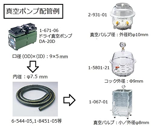 AS ONE Vacuum Polycarbonate Desiccator 1-5801-21 - Laboratory-Grade Airtight Container for Moisture-Sensitive Samples, Ideal for Scientific Research, Electronics Storage & Chemical Experiments
