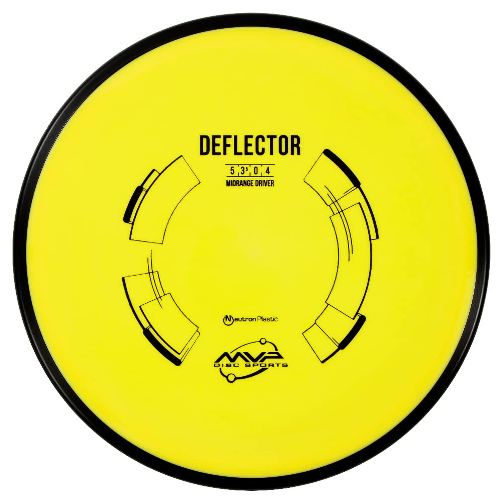 MVP Disc Sports Neutron Deflector Disc Golf Midrange Driver - Stable Flight Control for All Skill Levels (Colors Vary) | Perfect for Tournament Play & Backyard Practice