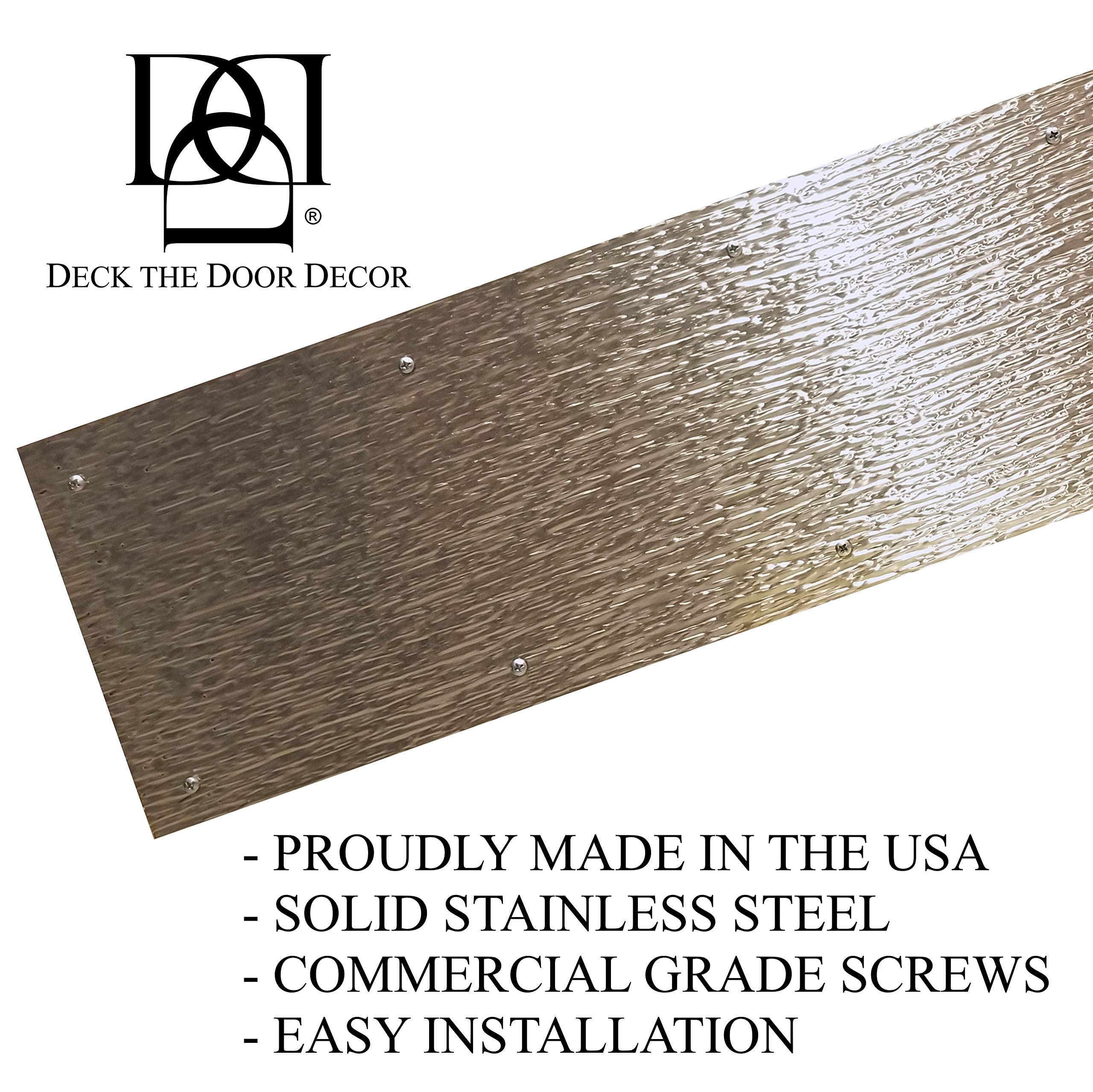 Stainless Steel Door Kick Plate with Artisan Embossed Patterns - 6