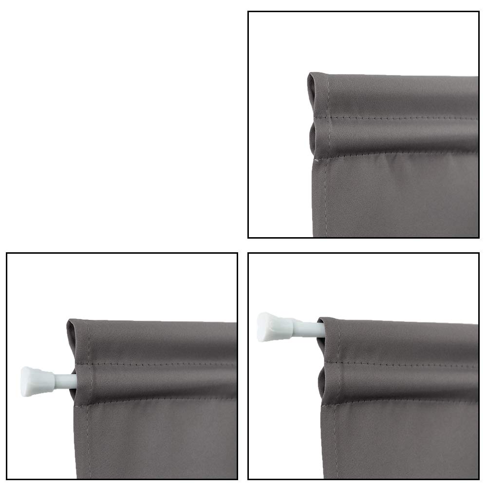 Blackout Thermal Insulated Door Curtains for French Doors - 54x72 Inch Grey Sidelight Window Panel - Spring Garden Home Decor for Front Entryway & Patio Doors
