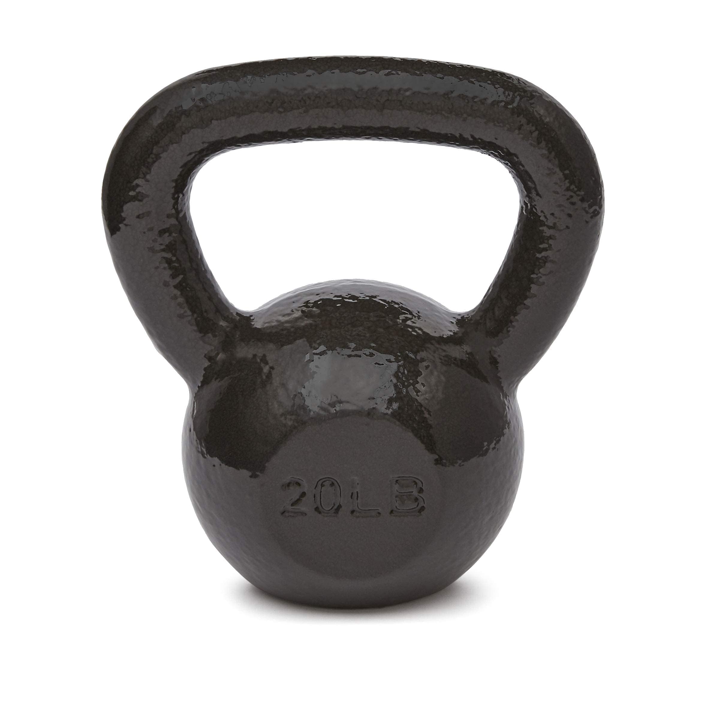 Amazon Basics Cast Iron Kettlebell - 5-50 lbs Weight Options for Home Gym, Strength Training & Fitness Workouts - Perfect for CrossFit, HIIT, and Functional Training