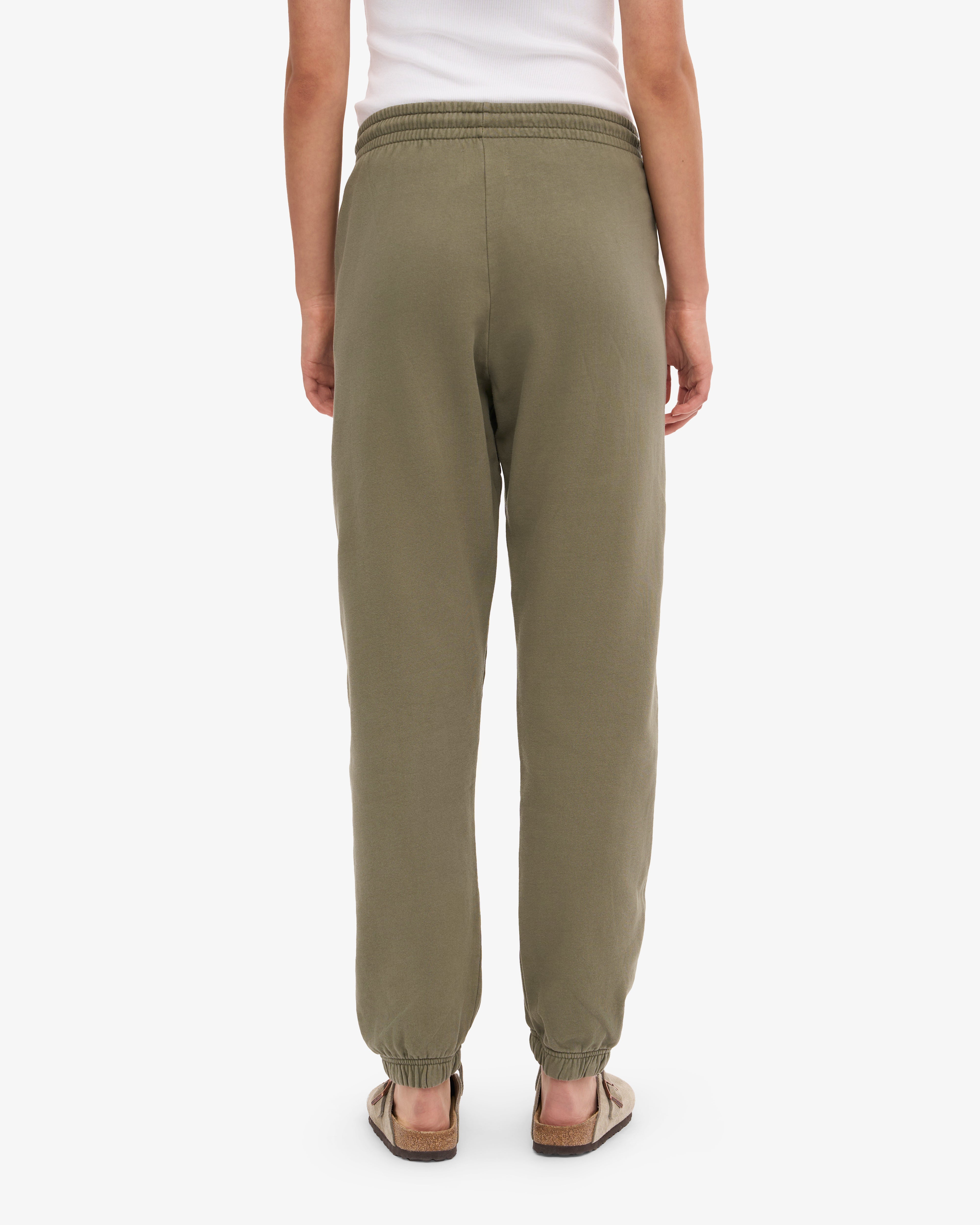Organic Cotton Sweatpants for Women - Comfortable Lounge Pants in Dusty Olive - Perfect for Yoga, Running & Casual Wear