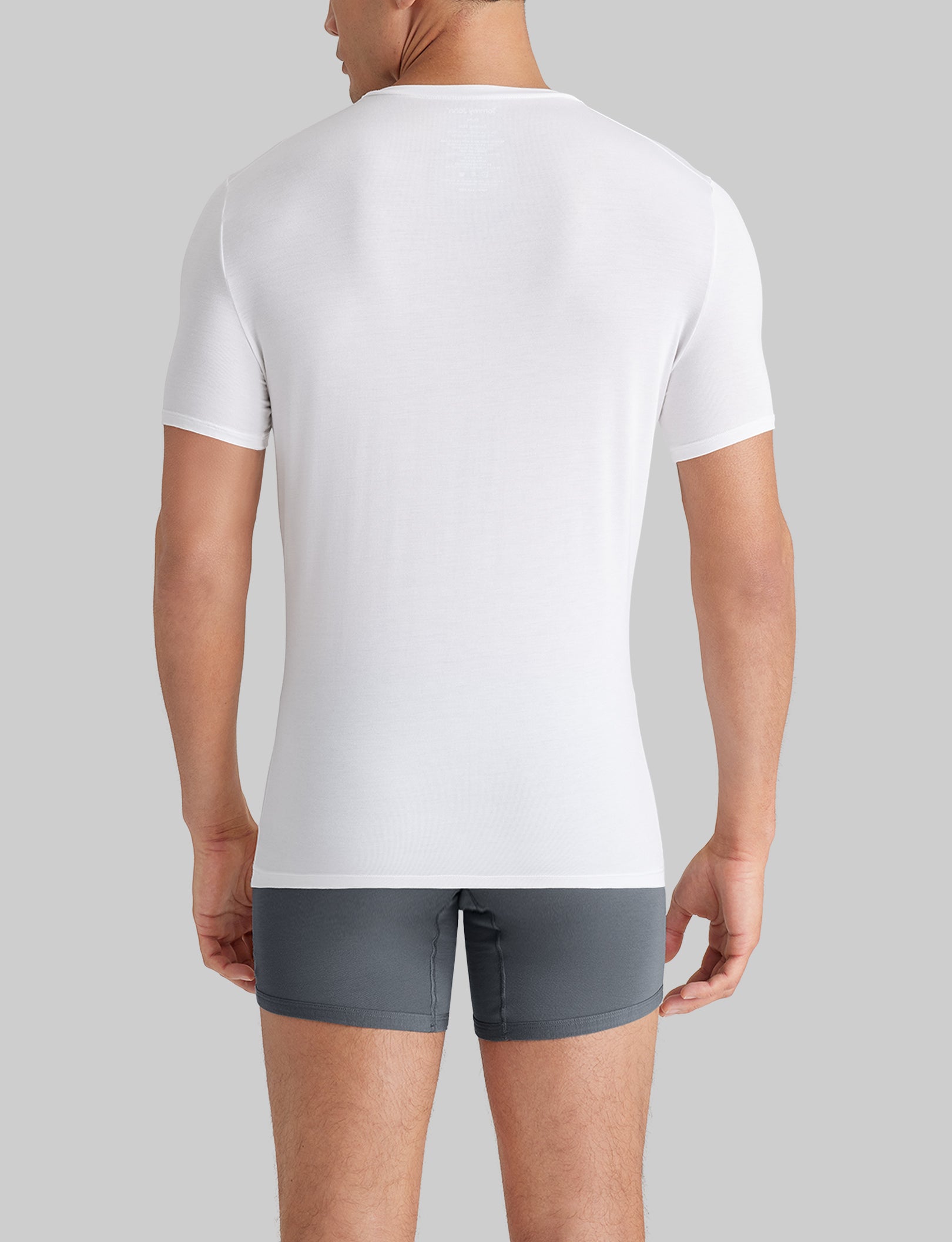 Second Skin Deep V Neck Stay Tucked Undershirt (6 Pack) - Ultra Comfortable Slim Fit Undershirts for Men, Seamless Layering, No Ride-Up Technology - Perfect for Work, Business Casual & Everyday Wear