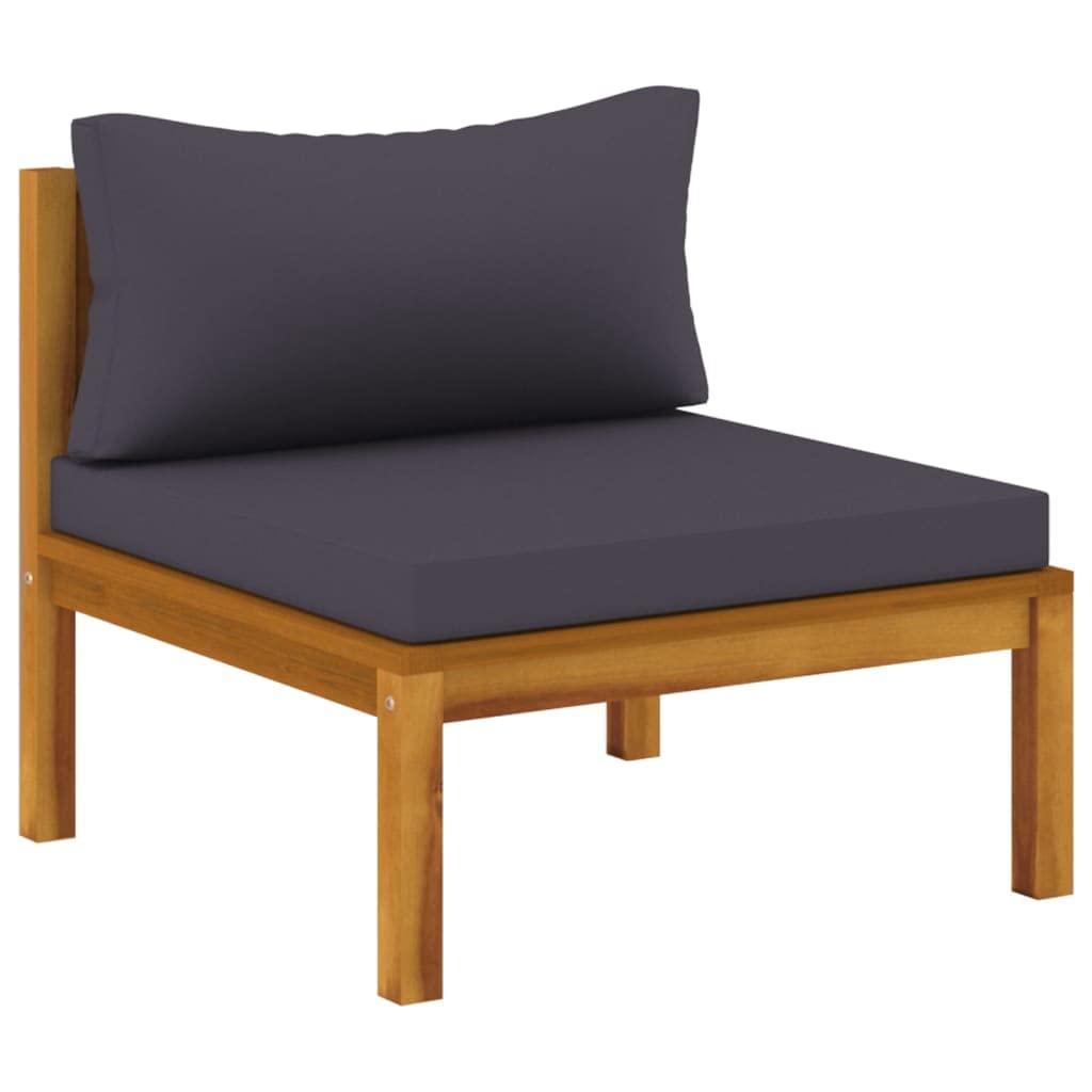 vidaXL 12-Piece Acacia Wood Patio Lounge Set with Cushions | Outdoor Modular Sofa Seating for Garden, Terrace & Backyard | Weather-Resistant Wooden Furniture for Relaxing & Entertaining
