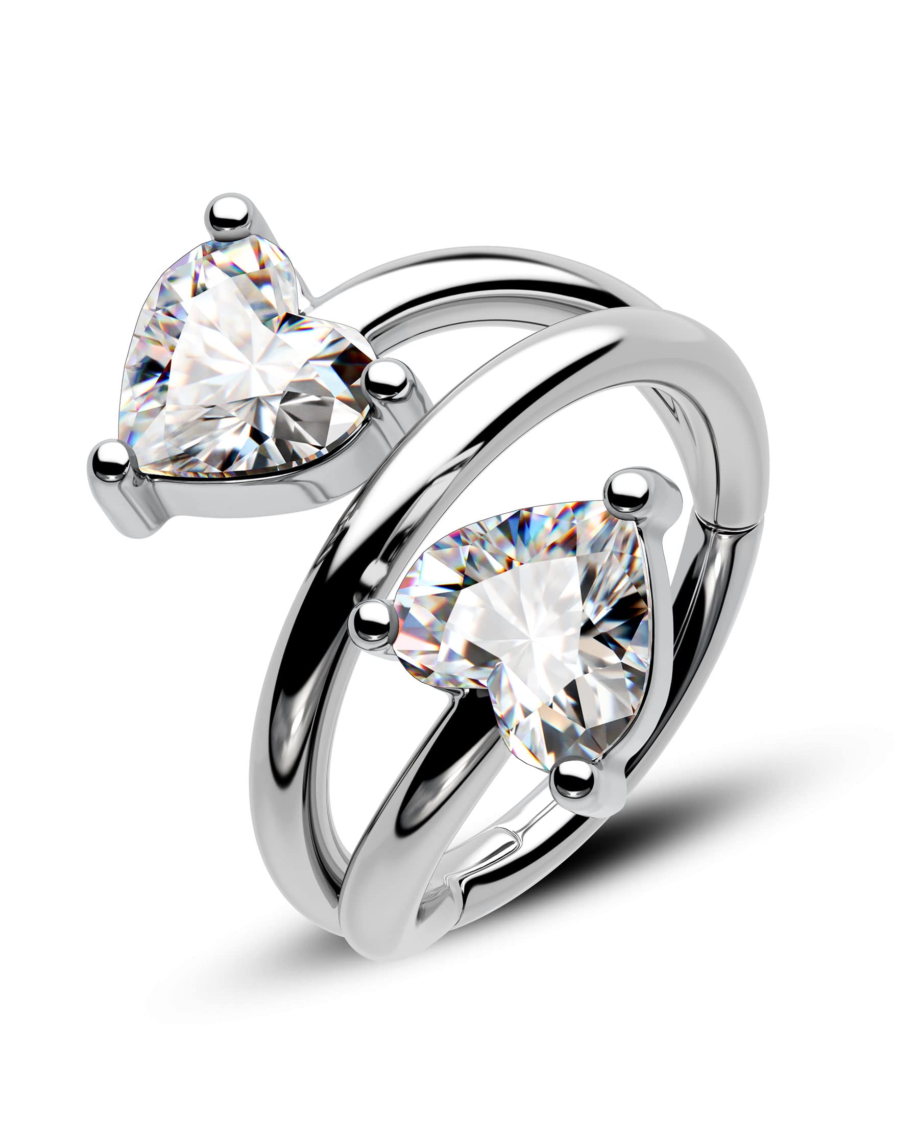 316L Surgical Steel Cartilage Earrings - CM Crareesi Mania Star Helix Hoop Jewelry for Women | 16Gauge Double Helix Piercing Earrings | Perfect for Everyday Wear, Parties & Special Occasions