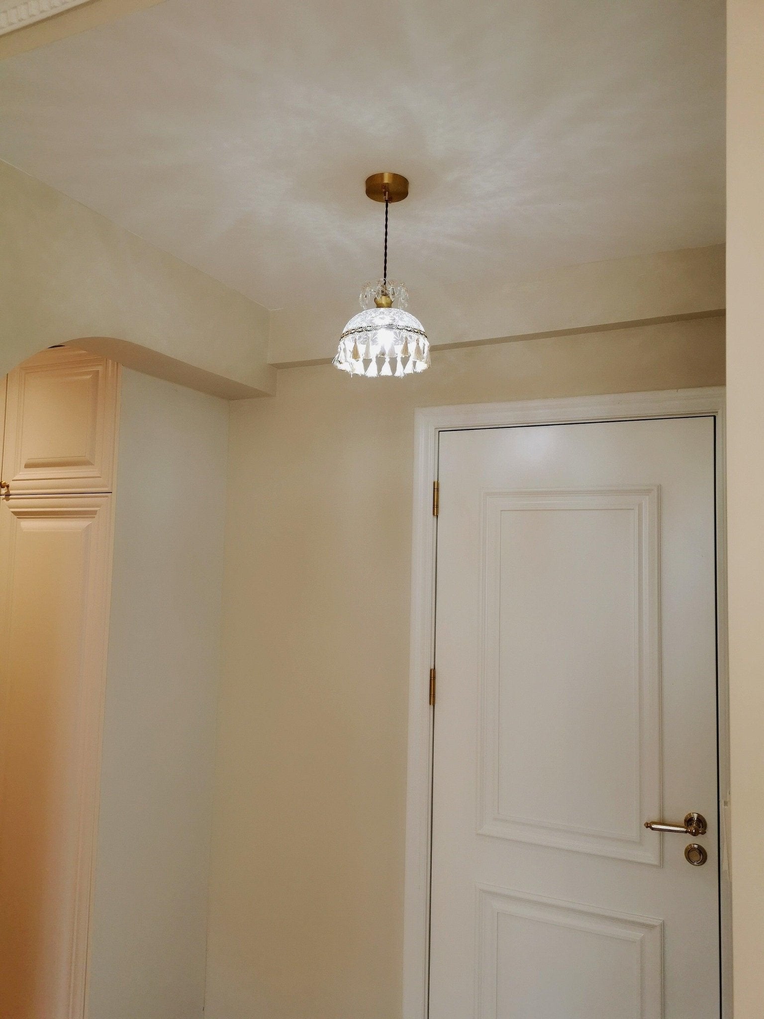 Modern Bowl Tassel Pendant Light - Elegant Hanging Chandelier for Dining Room, Kitchen Island, Bedroom & Living Room Decor