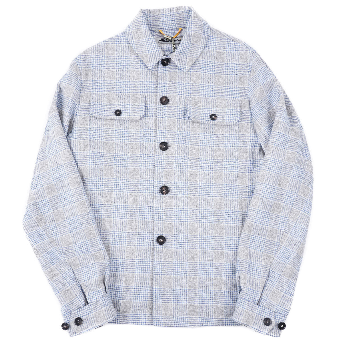 Sartorio Soft Wool Blend Shirt Jacket for Men - Lightweight Warm Layering Shirt Jacket for Fall & Winter - Casual Office Wear & Outdoor Activities