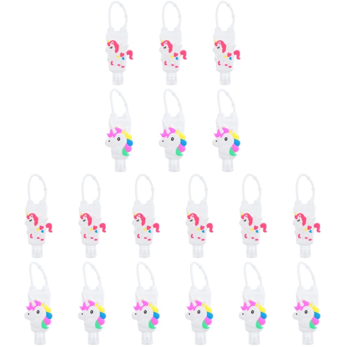 FRCOLOR 18-Piece 30ml Empty Travel Bottles Set - Portable Leak-Proof Squeeze Lotion Containers with Keychain for Toiletries, Cosmetics & Liquids | Perfect for Air Travel, Gym, Camping & Daily Use
