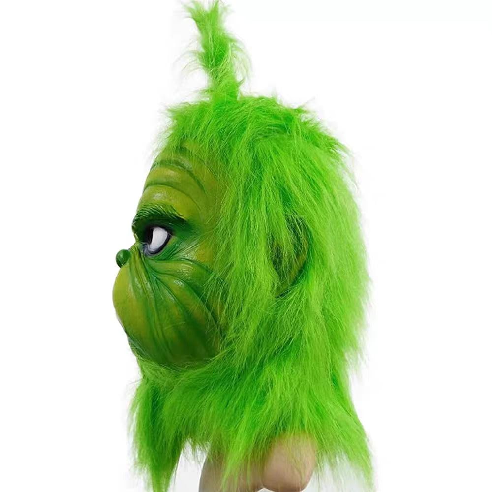 Beita Green Latex Cosplay Mask for Adults - Christmas Costume Accessory for Halloween, Cosplay Parties & Theatrical Performances