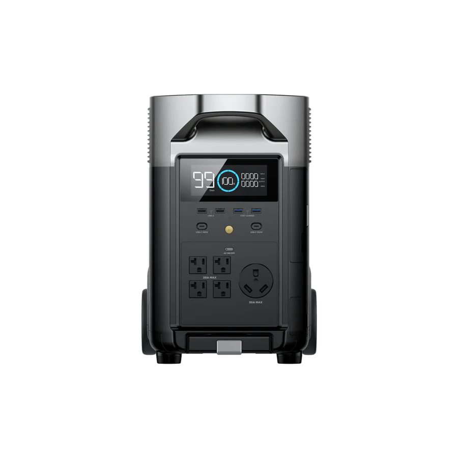 EcoFlow DELTA Pro Portable Power Station (2 Units) + Double Voltage Hub + 306A Transfer Switch for Home Backup, RV, Camping & Off-Grid Power Supply