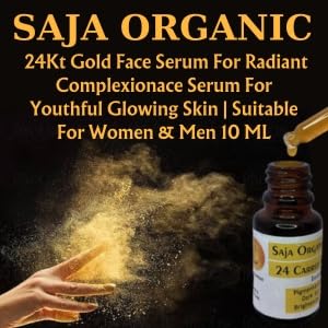 24K Gold Anti-Aging Face Serum for Women & Men - Organic Facial Treatment for Radiant, Youthful Glowing Skin (10ml) | Perfect for Daily Skincare, Night Routine & Special Events | Hydrates, Reduces Wrinkles & Brightens Complexion | Ideal for Home Spa, Gift Giving & Travel Skincare