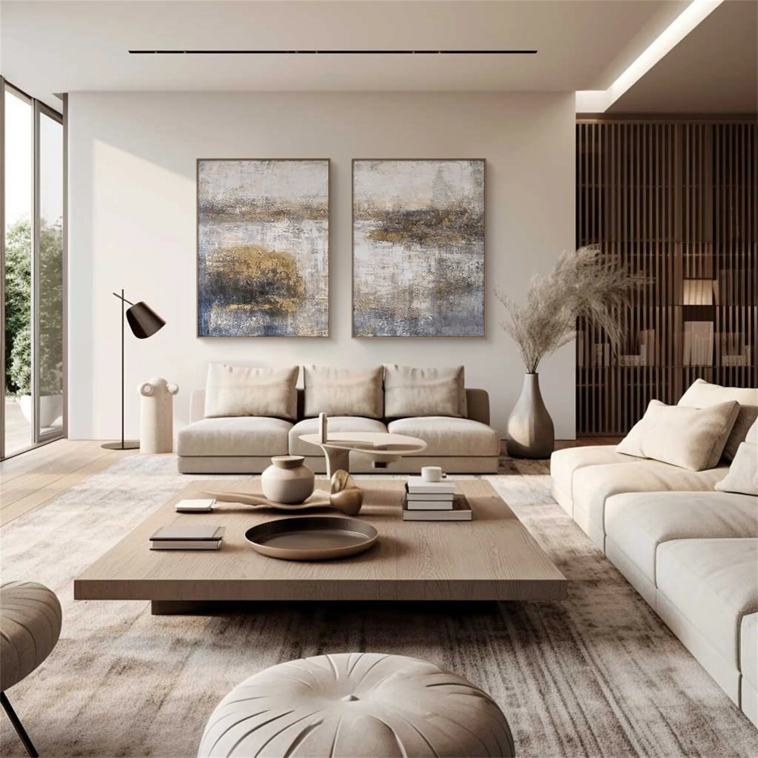 Abstract Painting Set of 2 - Modern Wall Art for Living Room & Bedroom Decor - Premium Canvas Prints #AB108 | Perfect for Home, Office & Gift Giving