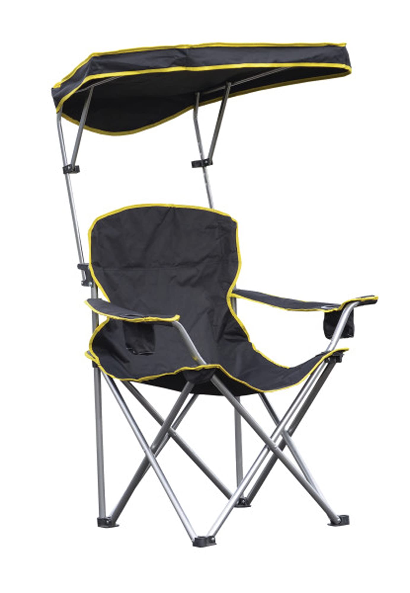 Quik Shade Heavy Duty Max Shade Extra Wide Folding Camp Chair with Adjustable Tilt UV Sun Protection Canopy - Perfect for Beach, Backyard, Camping & Outdoor Relaxation