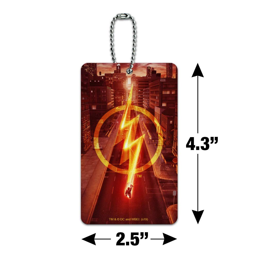 The Flash TV Series Lightning Streak Luggage Tag - Durable Carry-On ID Card for Suitcases & Travel Bags - Perfect for Comic Con, Air Travel, and Superhero Fans