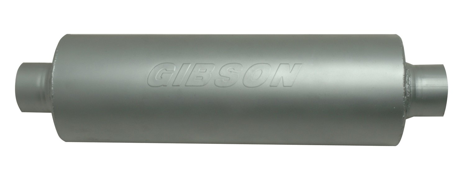 Gibson Performance 788040S SFT Superflow Center Round Muffler - Stainless Steel Exhaust System - Perfect for Trucks, SUVs & Performance Vehicles
