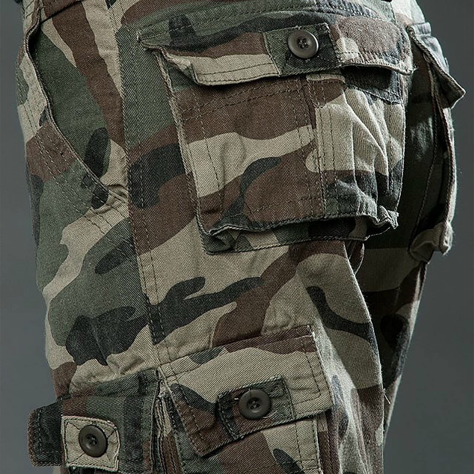 Men's Tactical Cargo Pants - Military Combat Ripstop Camo Work Pants with Multiple Pockets for Hiking, Outdoor & Casual Wear | Durable Outdoor Adventure Pants for Men