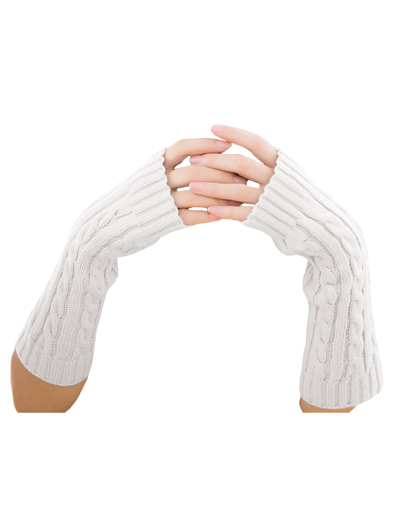 Letuwj Women's Knitted Crochet Fingerless Gloves - Warm Winter Handwear for Driving, Typing & Outdoor Activities
