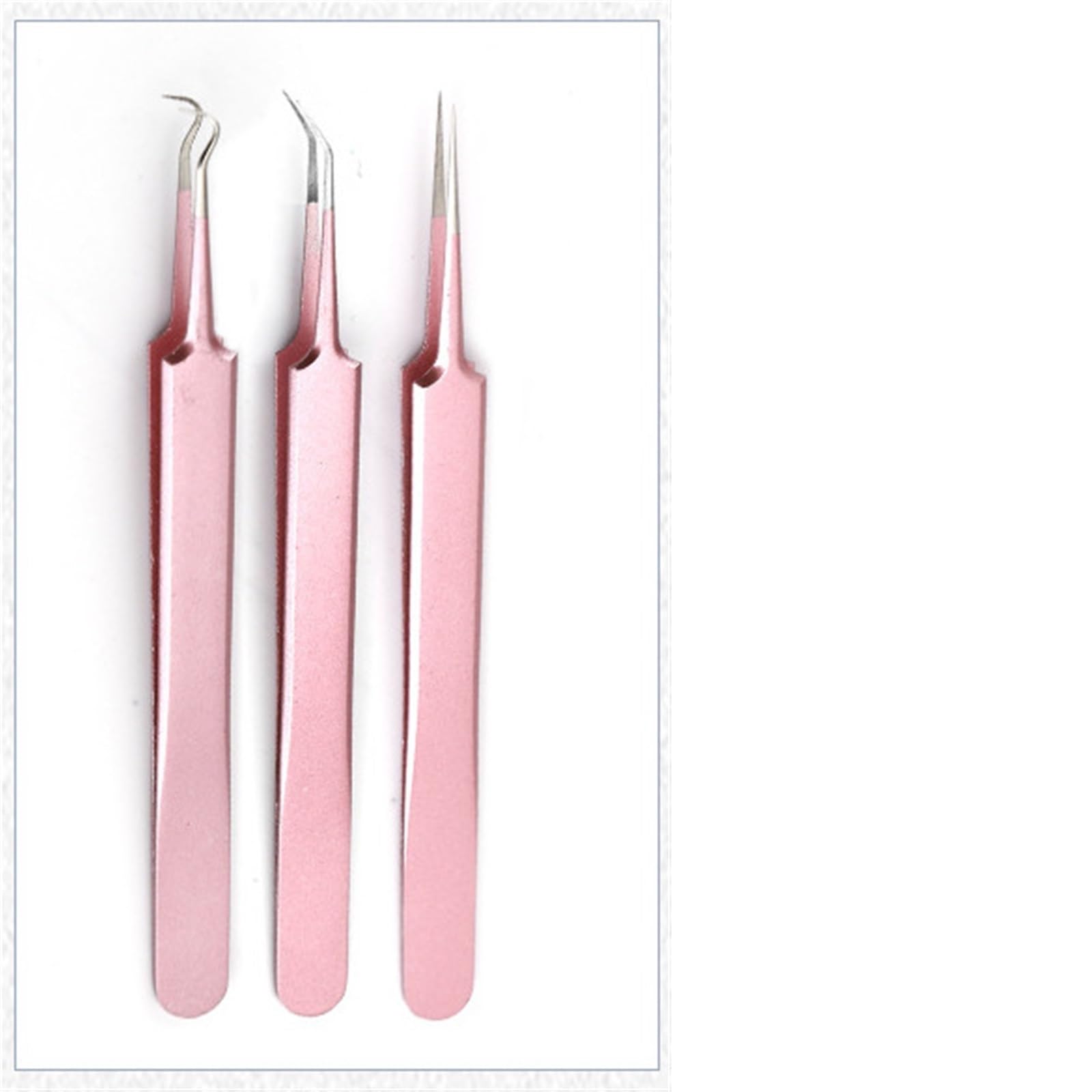 High-Precision Pink Eyelash Extension Tweezers - Professional Hair Removal Tweezers for Lash Artists & DIY Beauty - Perfect for Salon, Home Use & Travel