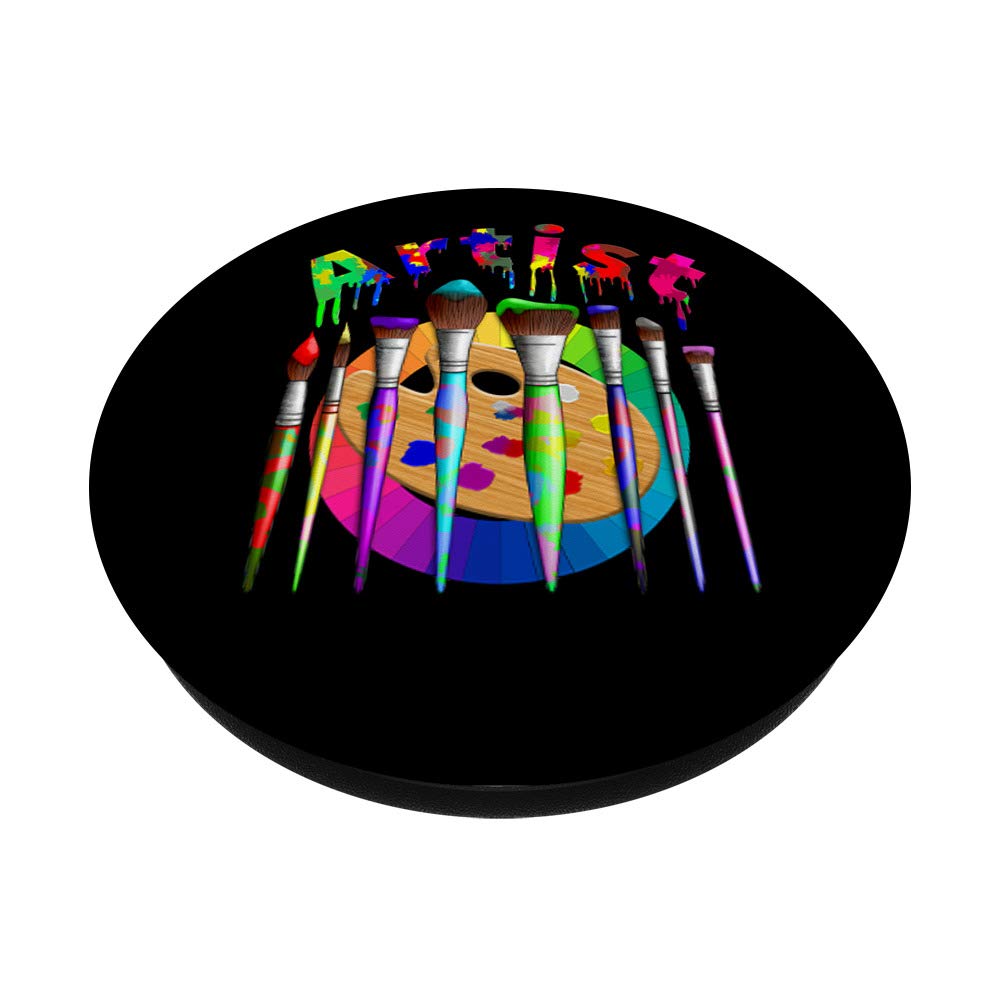 Artist Color Wheel - Professional Paint Mixing Guide with Brushes & PopSockets Phone Grip Stand for Artists, Designers | Perfect for Painting Classes, DIY Art Projects & Phone Protection