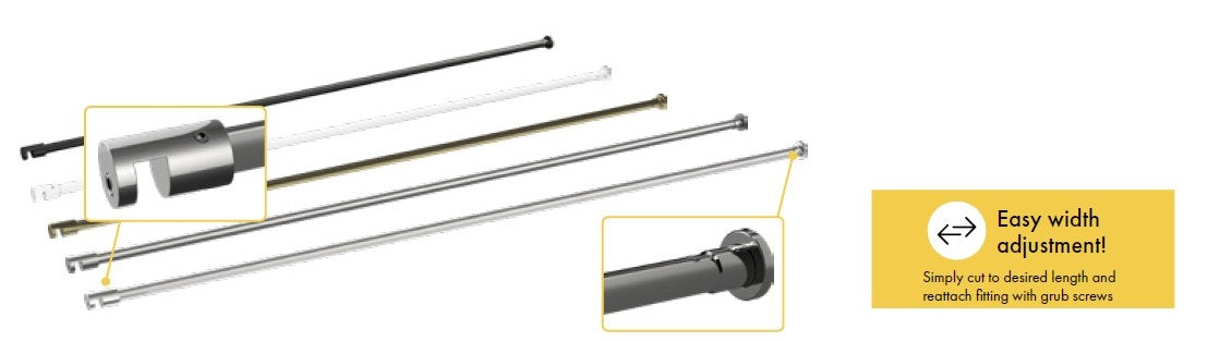 High-Quality Brass Shower Screen Support Arm & Bar in Satin Chrome Finish | Durable Bathroom Hardware for Glass Shower Doors & Enclosures