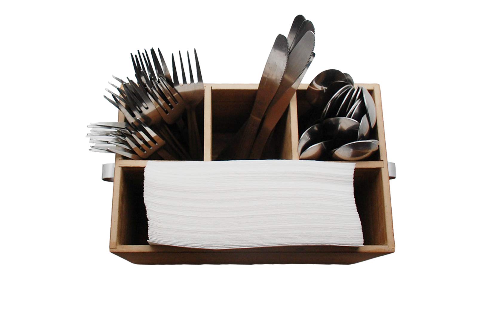 Stainless Steel Kitchen Utensil Holder & Silverware Caddy - Portable Picnic Organizer with Personalization Option - Perfect for Kitchen Decor, Grandmother's Gift, and Outdoor Dining Accessories